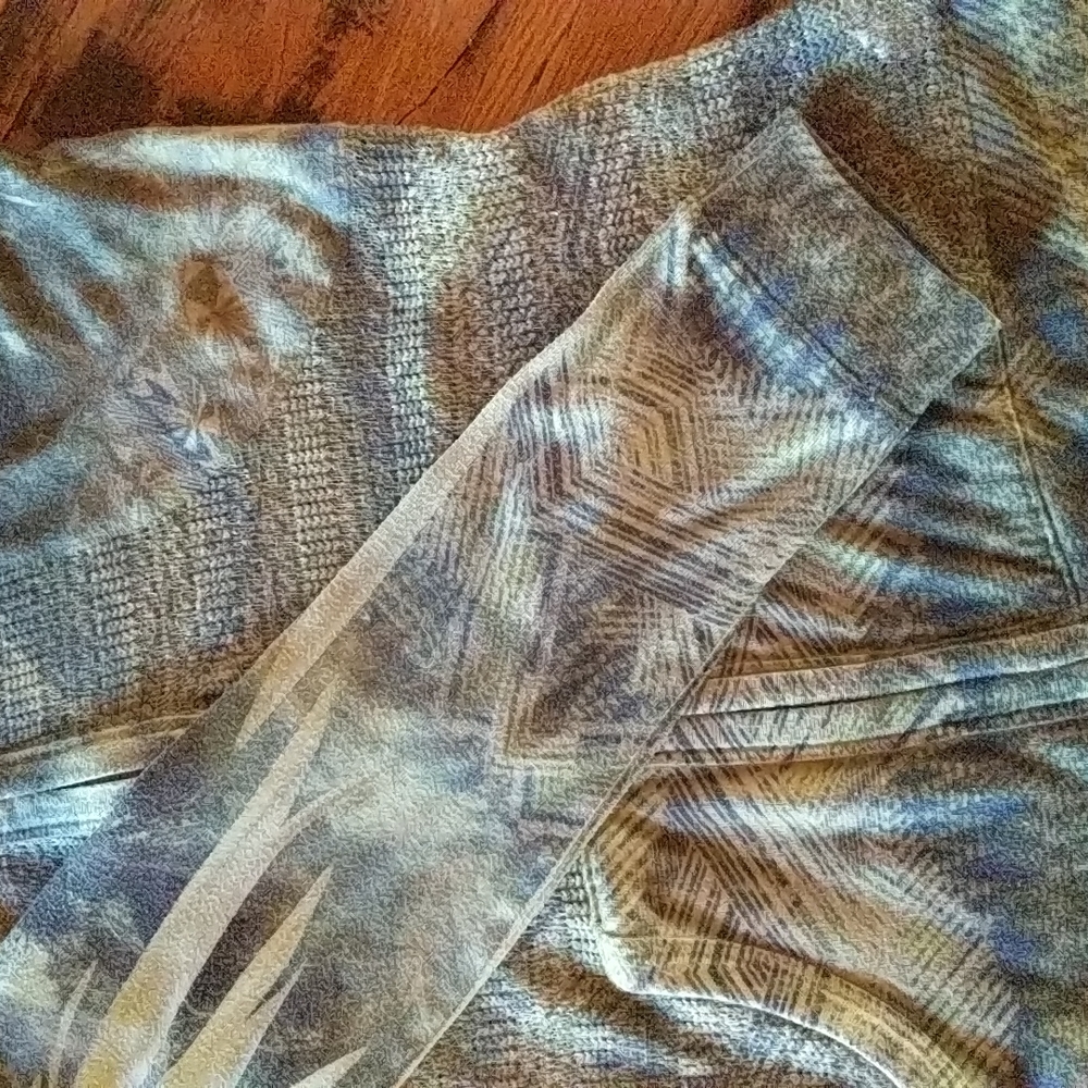 Energe World Wear "Mixed Media" Full Zip Lightweight Hoodie. Sz L